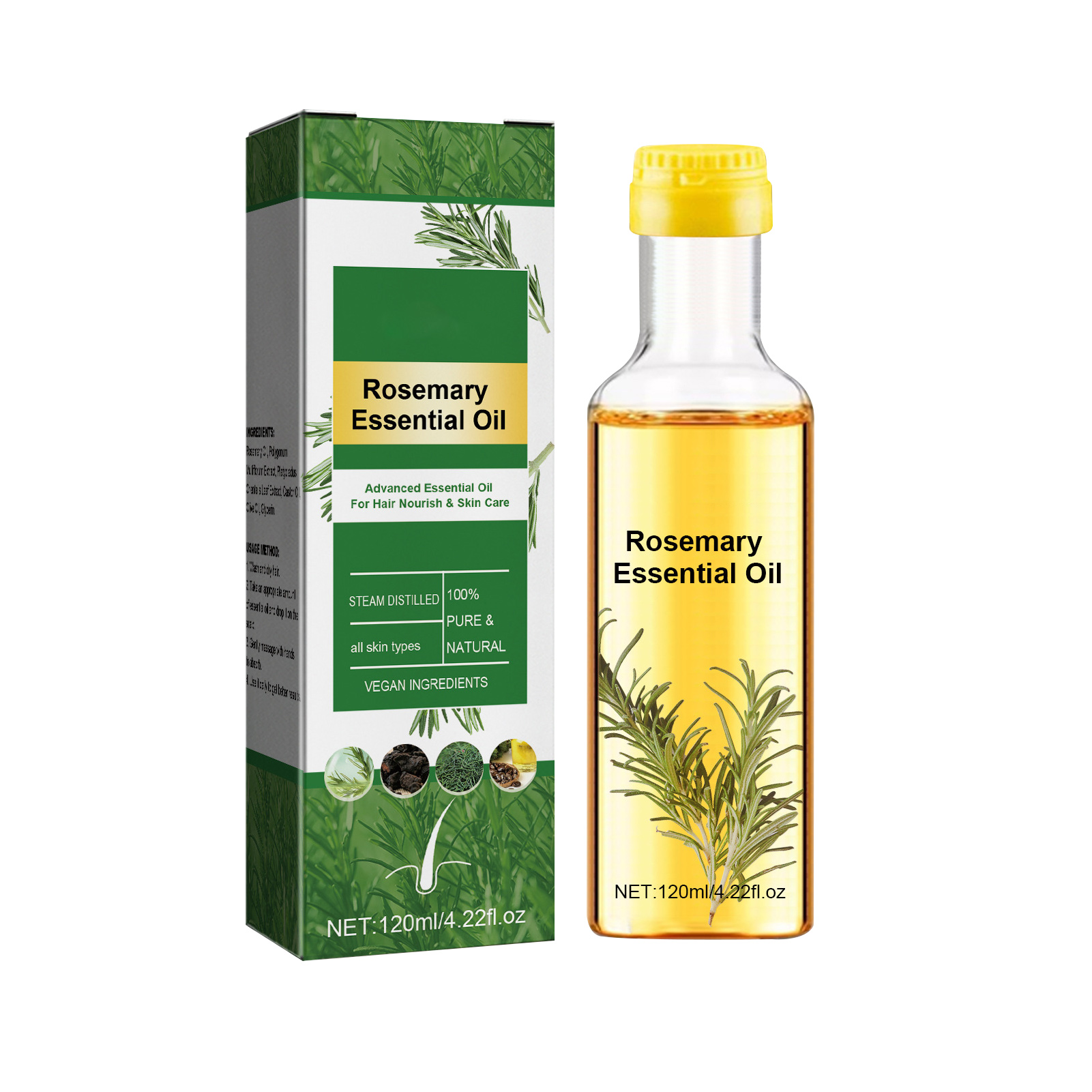 Rosemary Essential Oil Rosemar - Hair Care Natural Ingredients 评论和价格