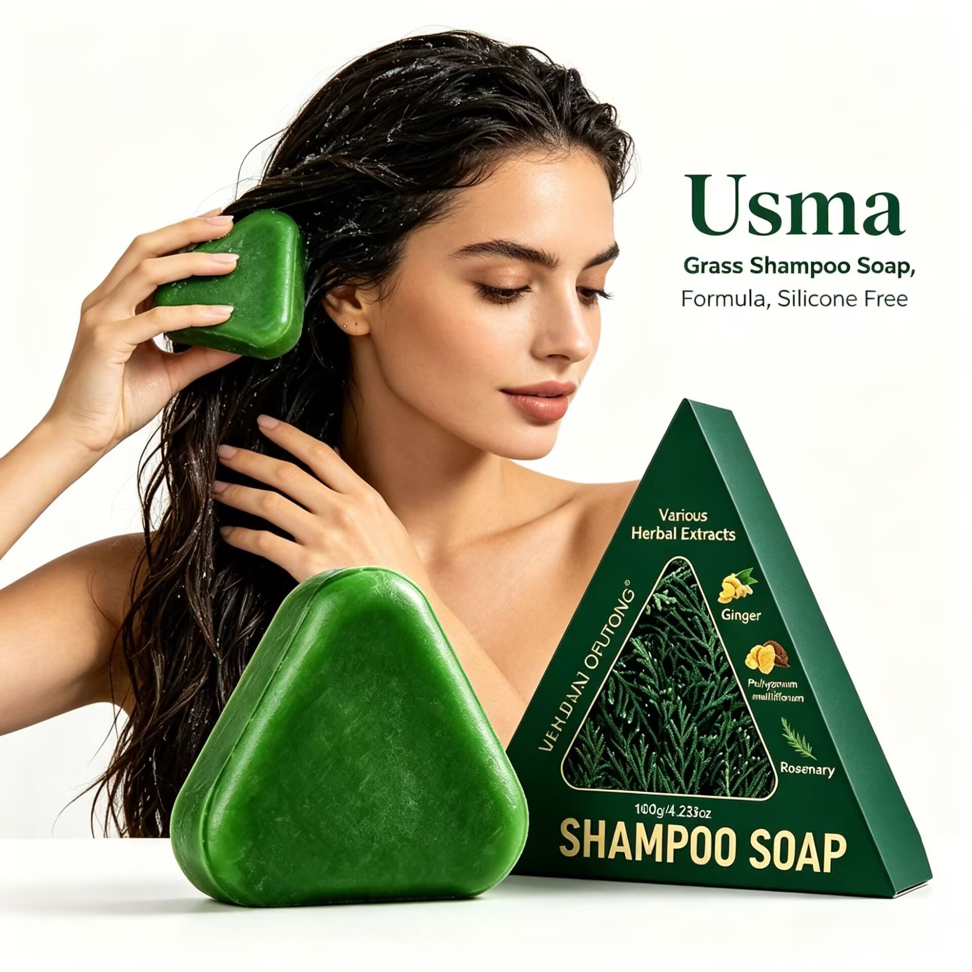 New Usman Shampoo Soap Nourish - Hair Care Dandruff 评论和价格