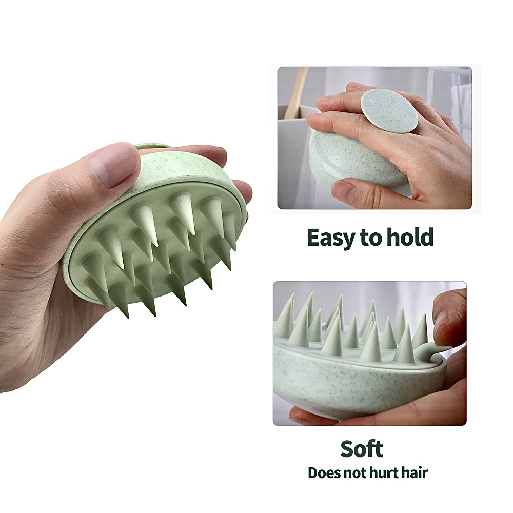 Wheat Straw Silicone Head Wash - Hair Care Dandruff 评论和价格